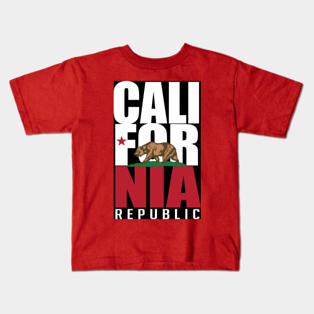 California Republic Design Kids T-Shirt by Sterling